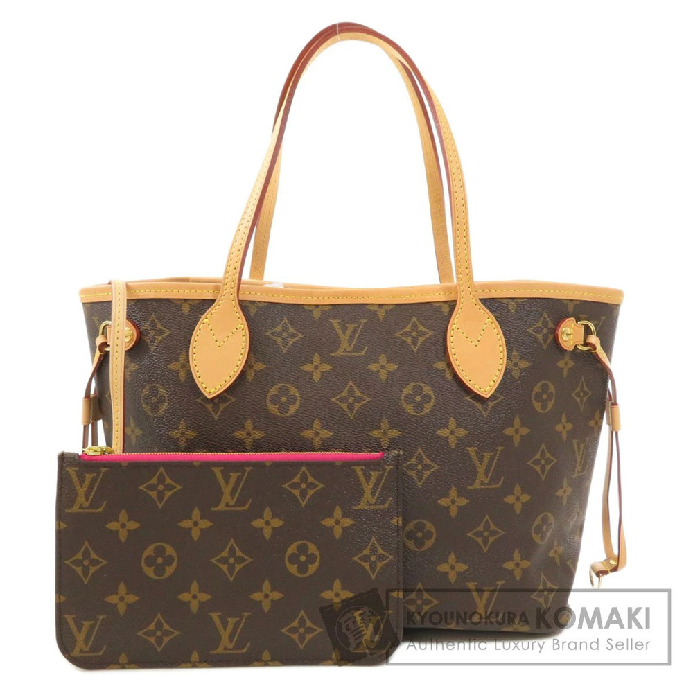 Louis Vuitton Neverfull Tote Bag Monogram Canvas Red Pink